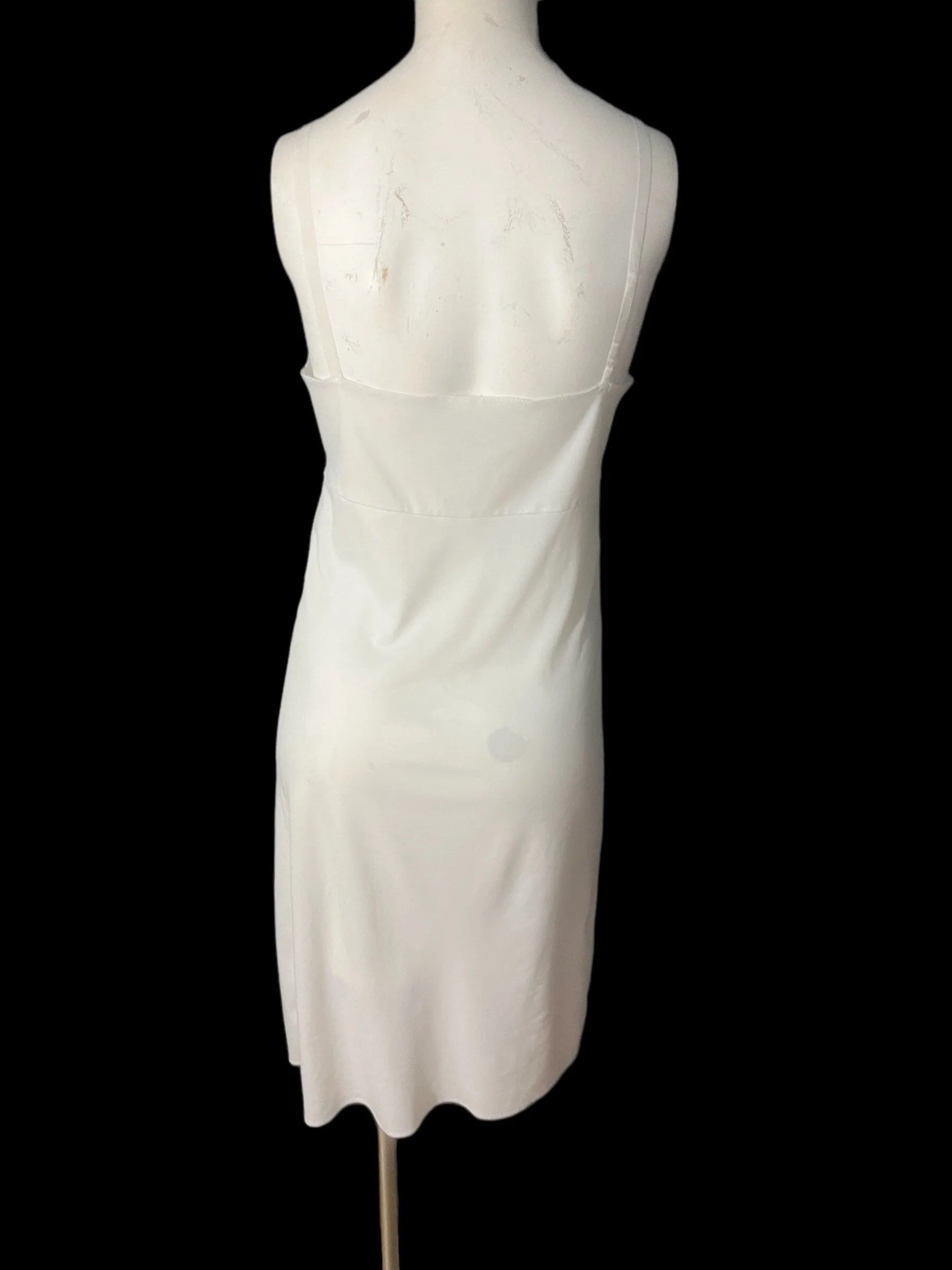 Vintage 70's white slip dress M