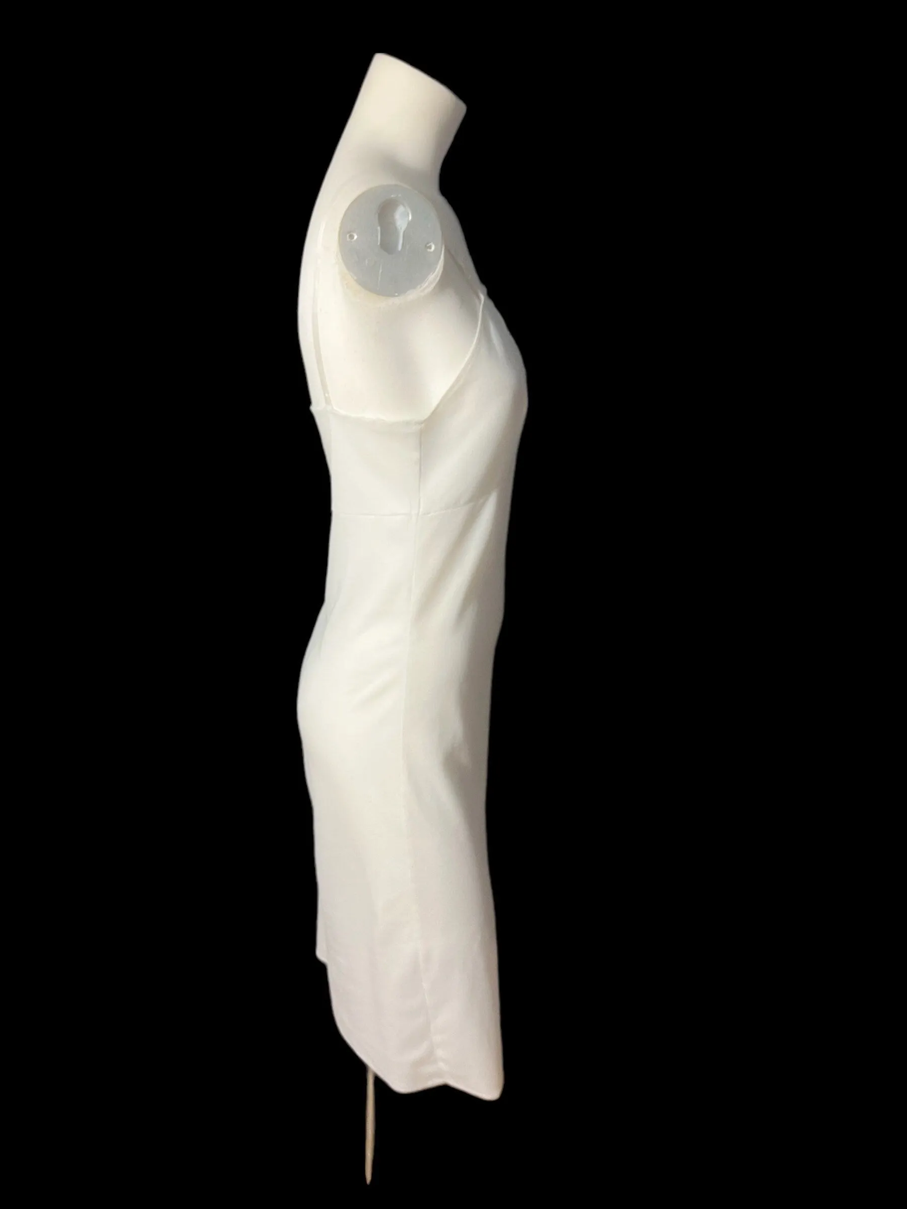 Vintage 70's white slip dress M