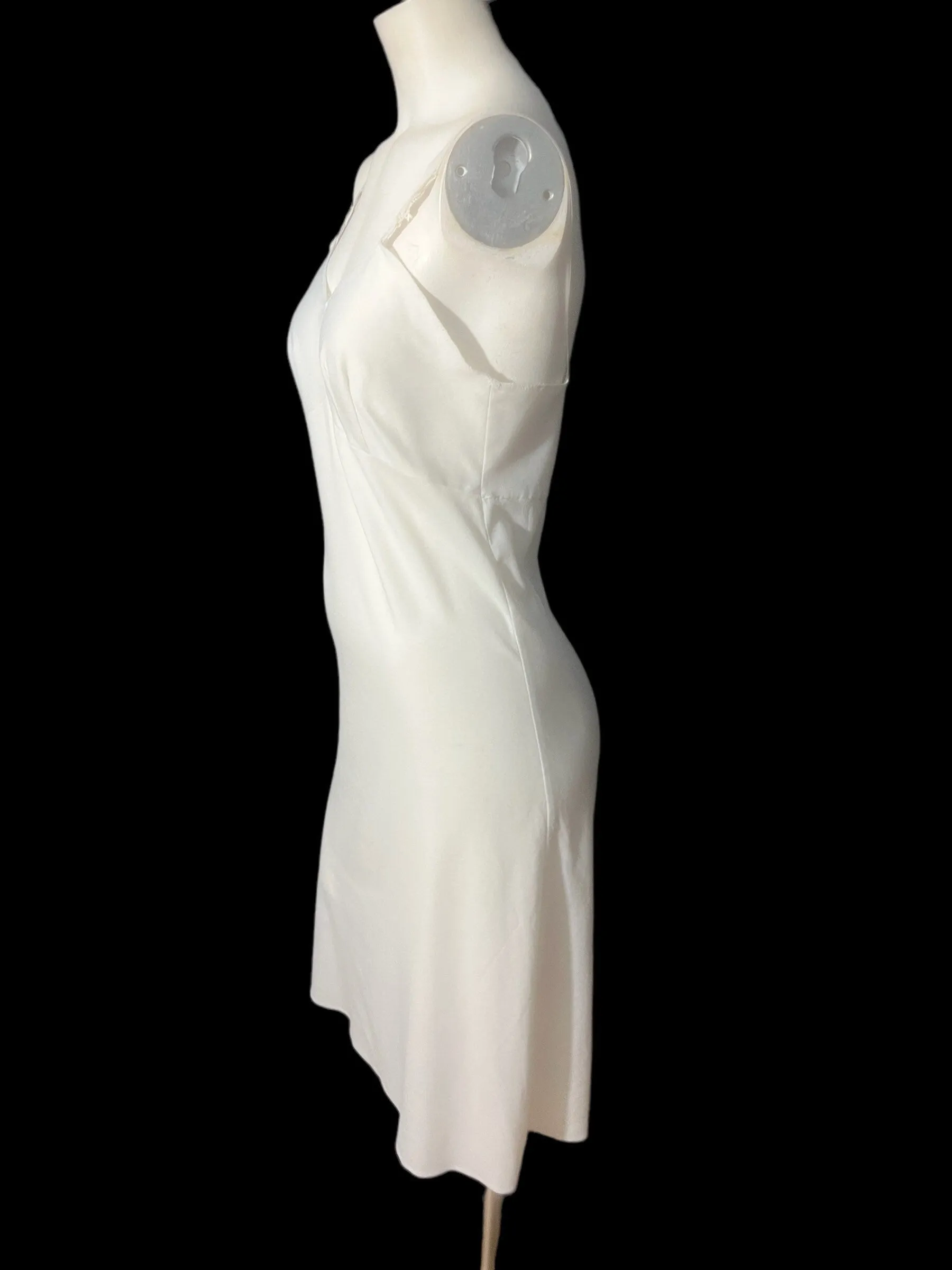 Vintage 70's white slip dress M
