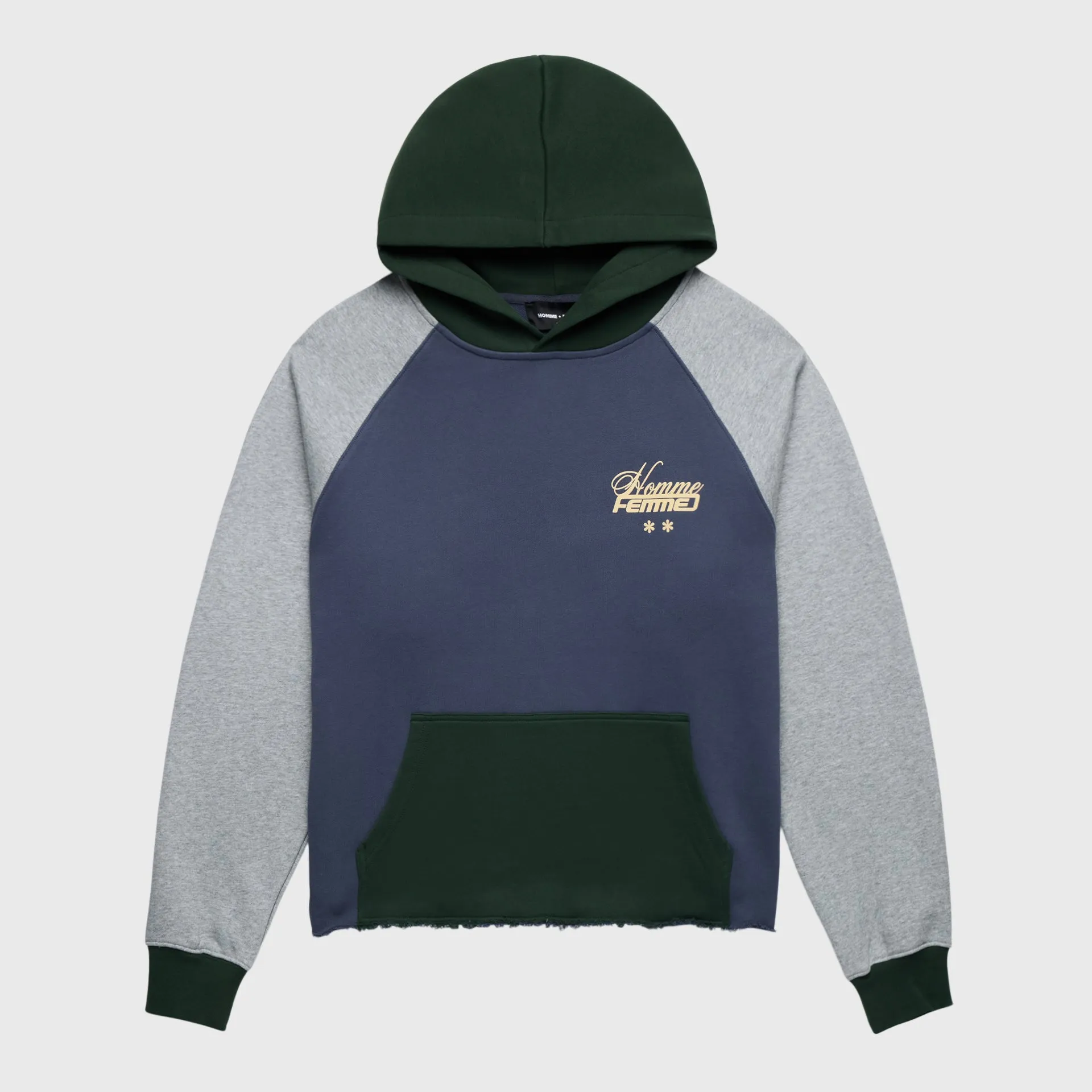 Westwood Raglan Hoodie Heather/Navy/GRN