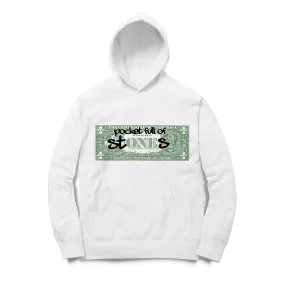 White Pocket Full of Stones Hoodie