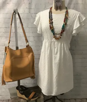 White Swiss Dot Dress