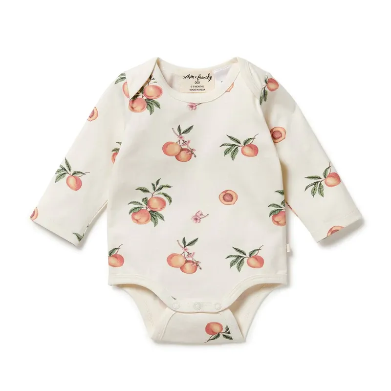 Wilson & Frenchy - So Peachy Organic Envelope Bodysuit
