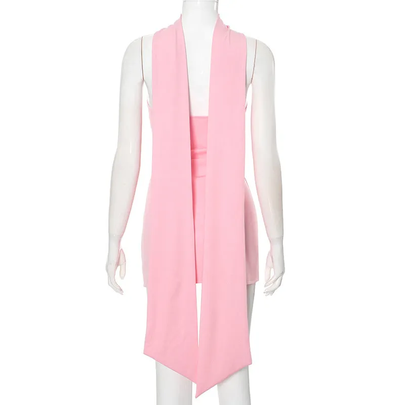 Women Sleeveless Bodycon Bare Back Halter Party Dress