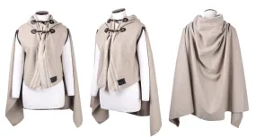 Women's ICEBERG Ivory Beige Wool Cape Jacket One Size ( XS )