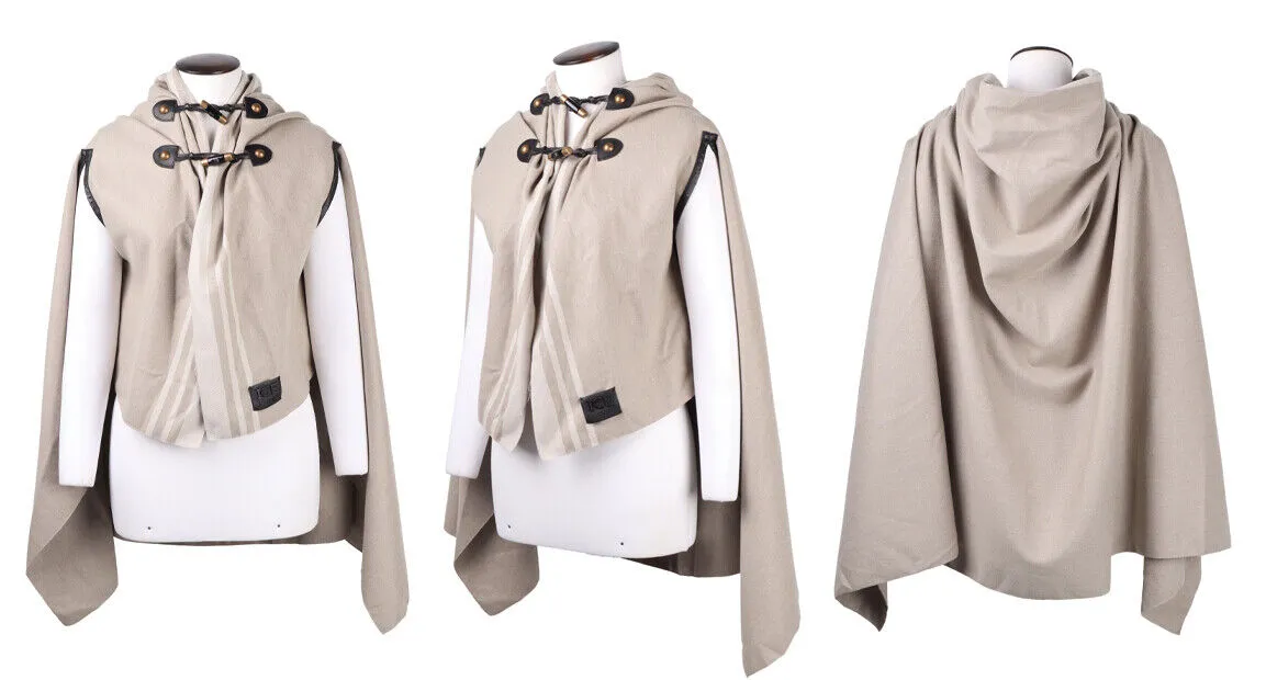 Women's ICEBERG Ivory Beige Wool Cape Jacket One Size ( XS )