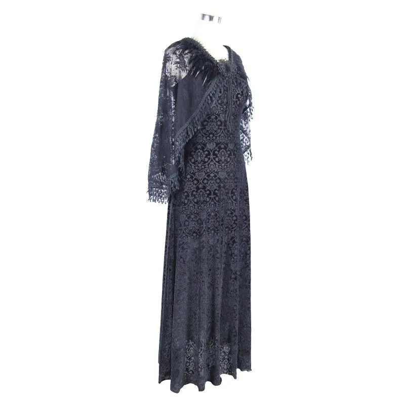 Women's Vintage Goth Cape Dress