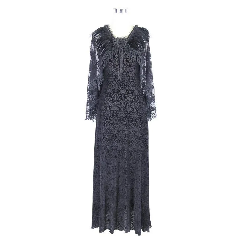 Women's Vintage Goth Cape Dress