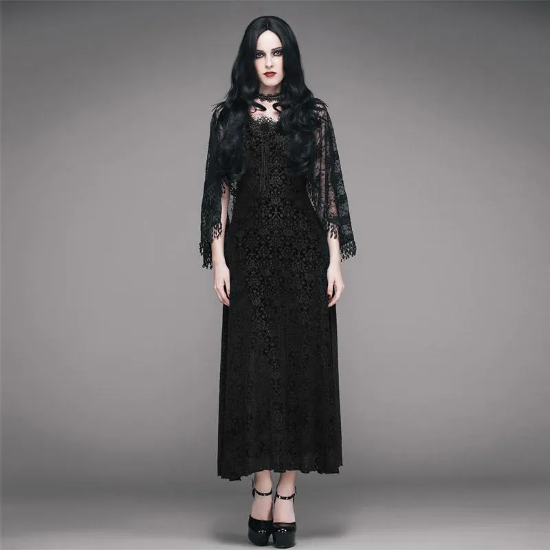 Women's Vintage Goth Cape Dress