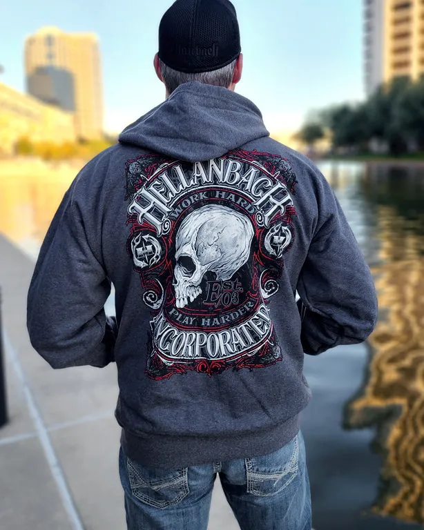Work Hard Zip Up Hoodie