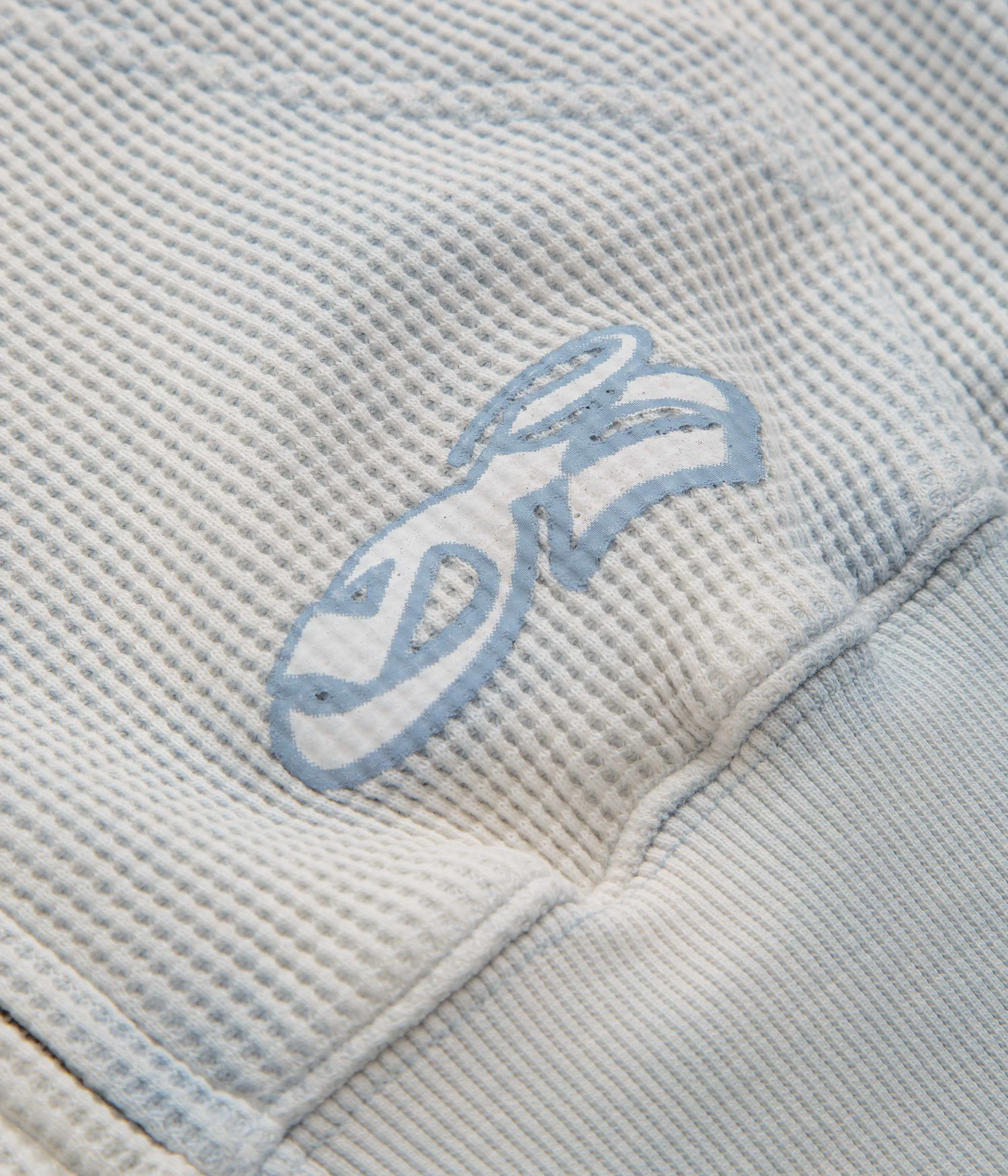 Yardsale Bleached Waffle Hoodie - Blue