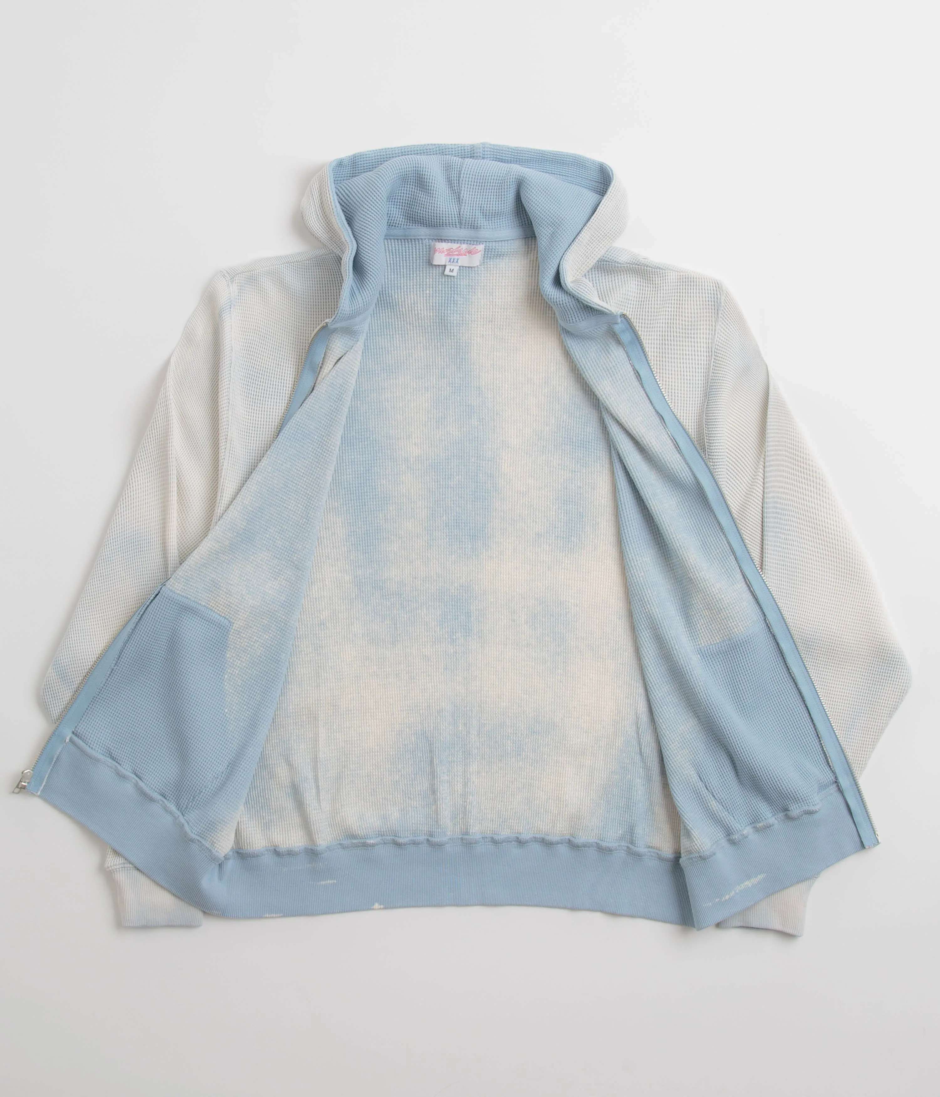 Yardsale Bleached Waffle Hoodie - Blue