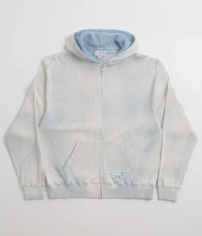 Yardsale Bleached Waffle Hoodie - Blue