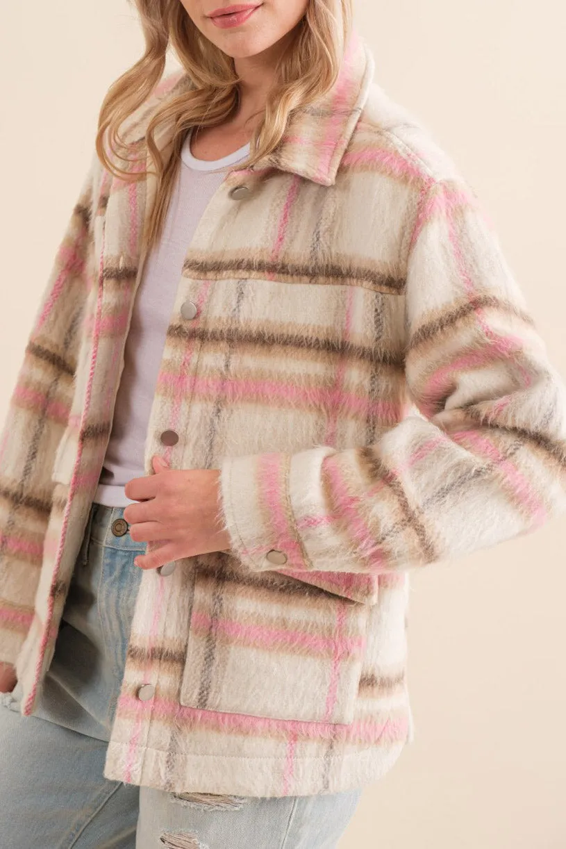 YARN DYED PLAID JACKET