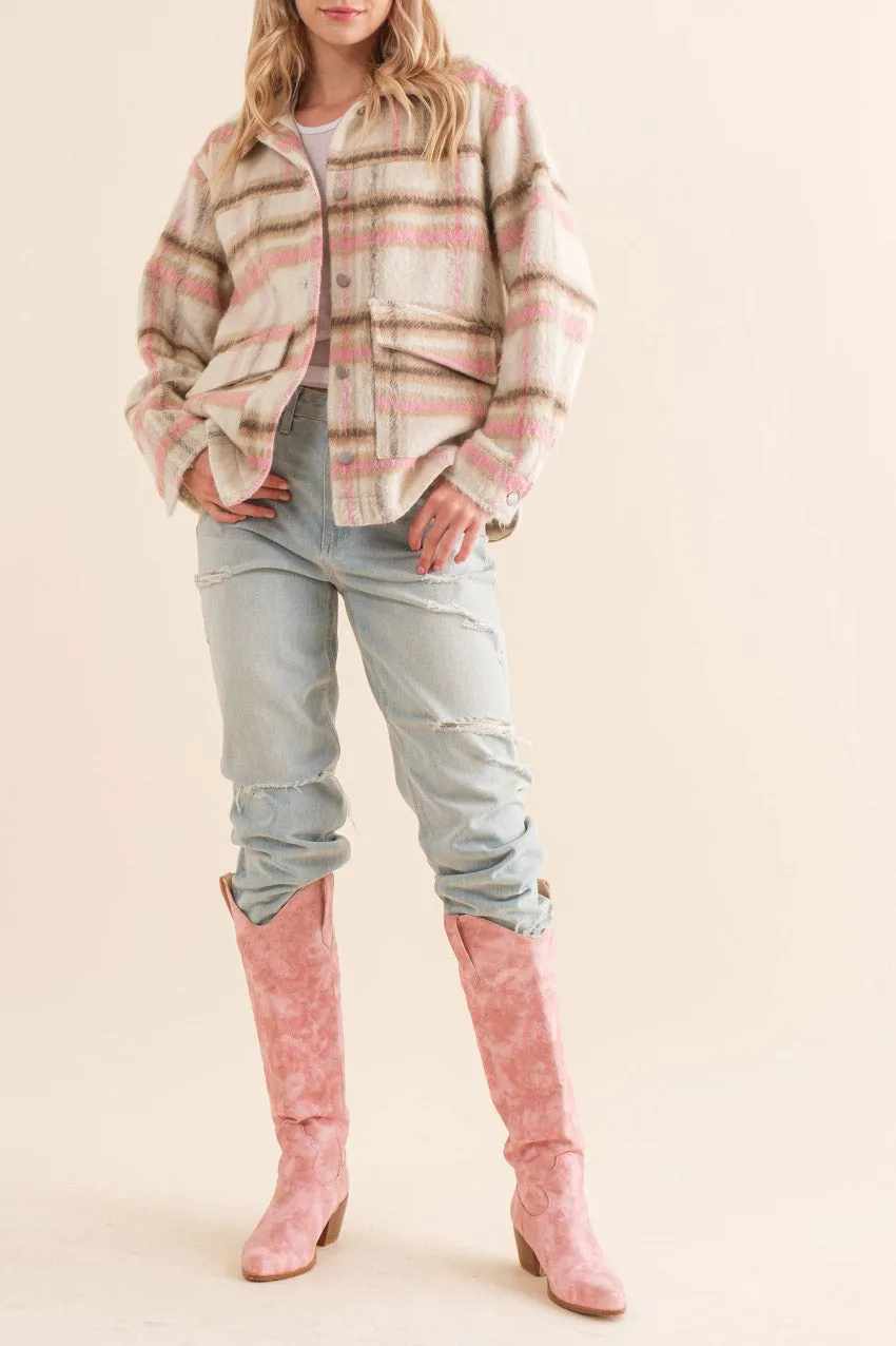 YARN DYED PLAID JACKET