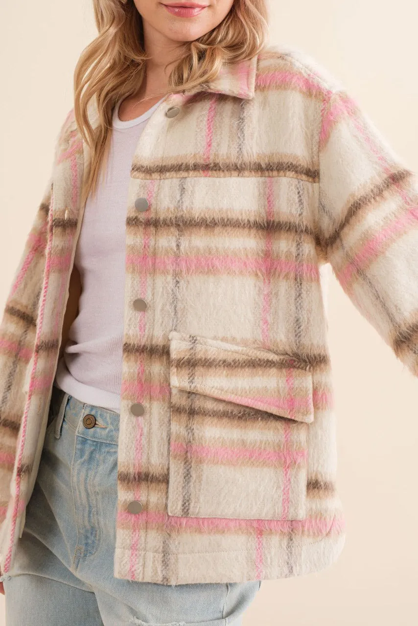 YARN DYED PLAID JACKET