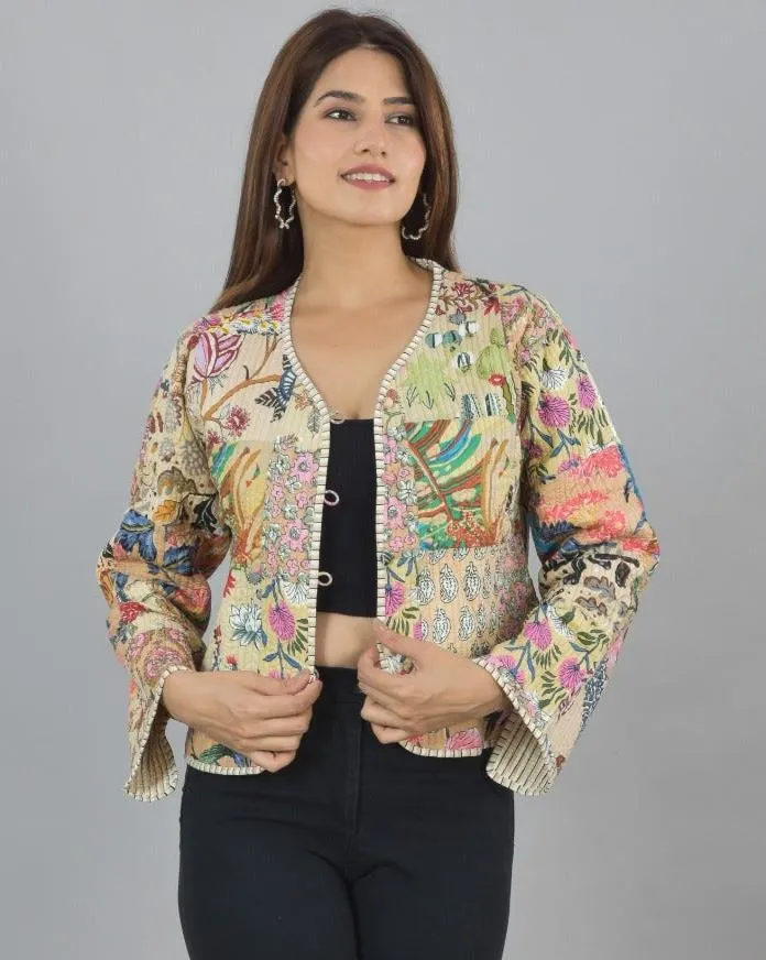 Yellow Reversible Quilted Jacket