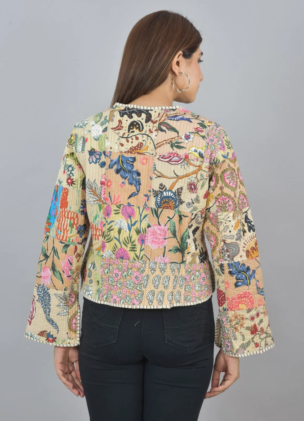 Yellow Reversible Quilted Jacket