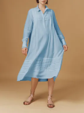 Zita dress - Optical Pleats -  Heaven Blue